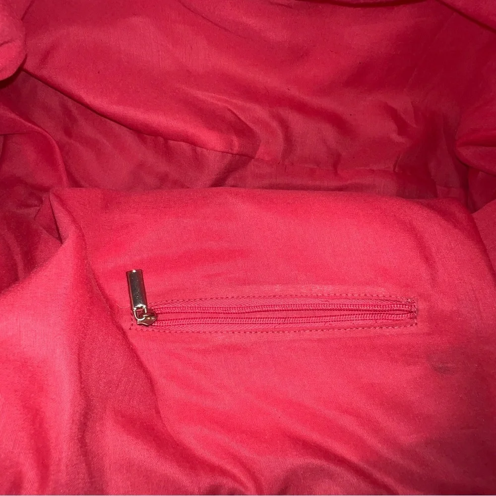 Elegant Tan and Pink Women's Tote Bag - Picture 5 of 8